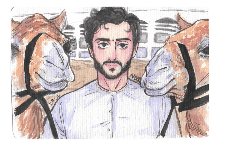 Sheikh Hamdan bin Mohammed Al Maktoum in Cartoon style