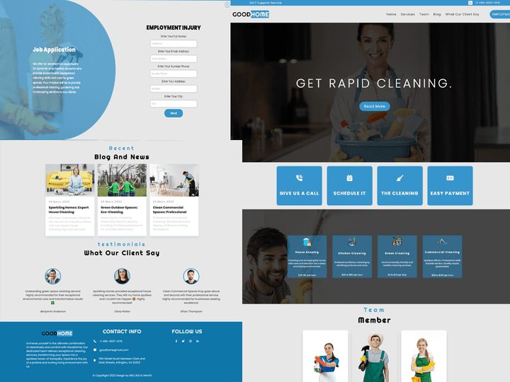 Responsive Web Site Good Home - Cleaning Services