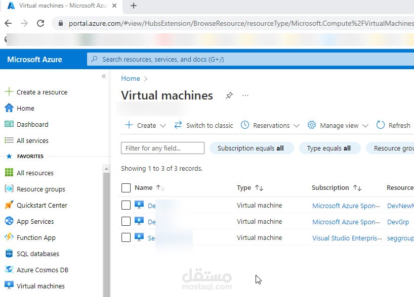 Migrate OnPrimes servers to Azure مستقل