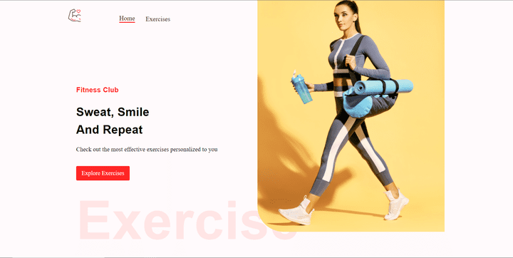 gym website using ExerciseDB API