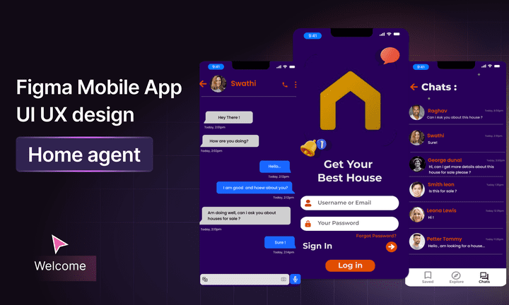 تصميم UI UX الرائع لتطبيق العقارات