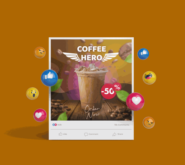 Social Media Design For "Coffee Hero"