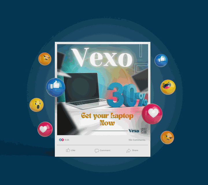 Social Media Design For "Vexo"