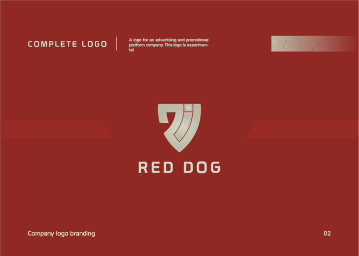شعار تجريبي لشركة تحت الانشاء تحت اسم "Red Dog"