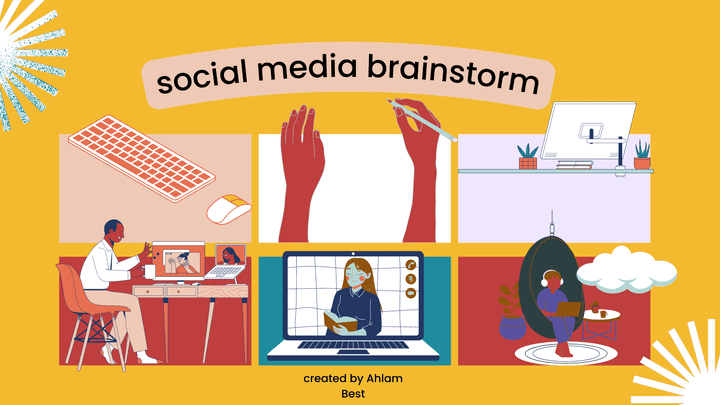 Colorful Creative Social Media Brainstorm Presentation