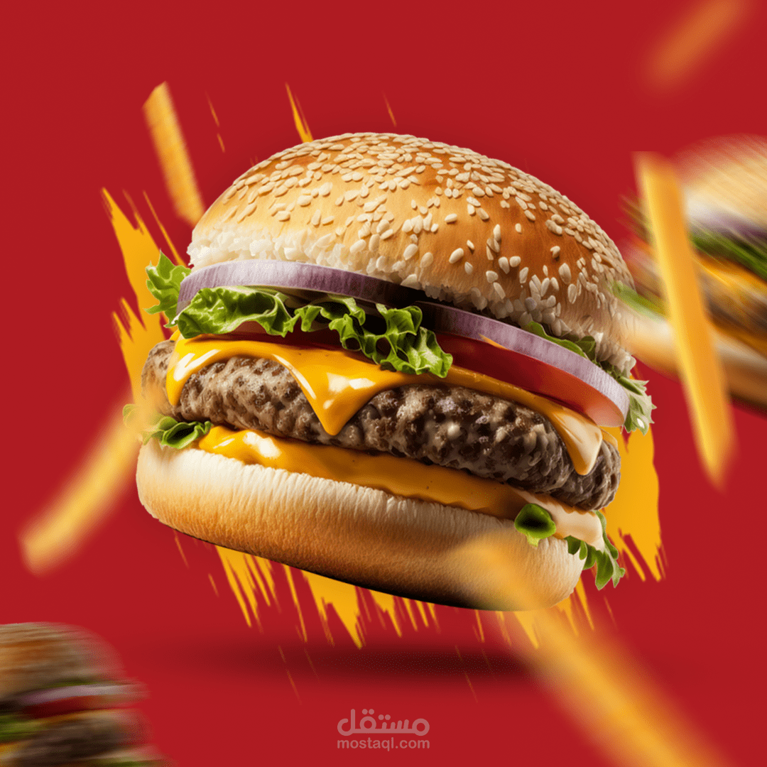 Burger social media design