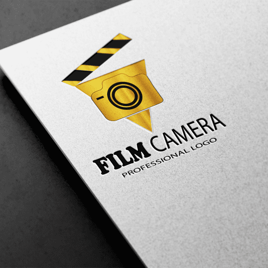 تصميم لوجو Film camera خاص بالاعمال السينمائيه