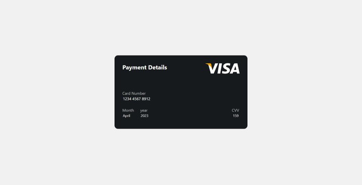 Visa card Widget