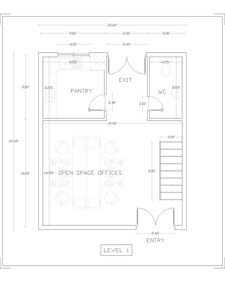 تصميم مخطط معماري لمكتب