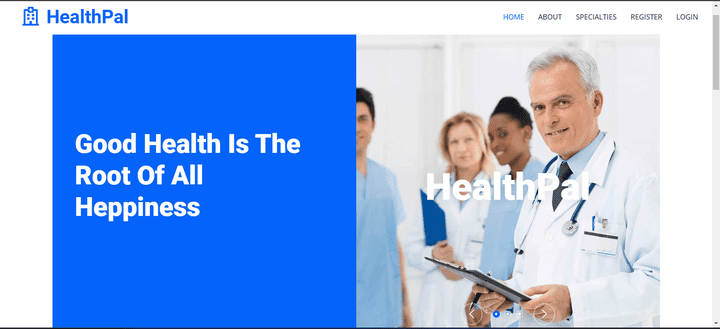 HealthPal (موقع لإدارة الدكاترة والعيادات والكشوفات)