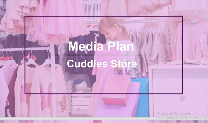 Media Plan For Cuddles Store