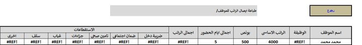 عمل شيتات اكسيل للمرتبات والخصومات