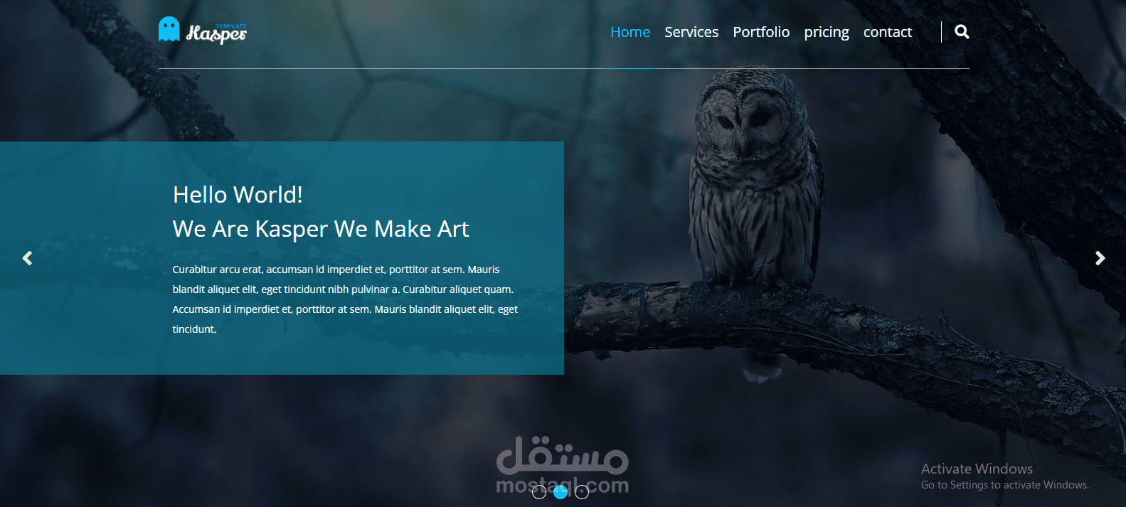 modern landing page