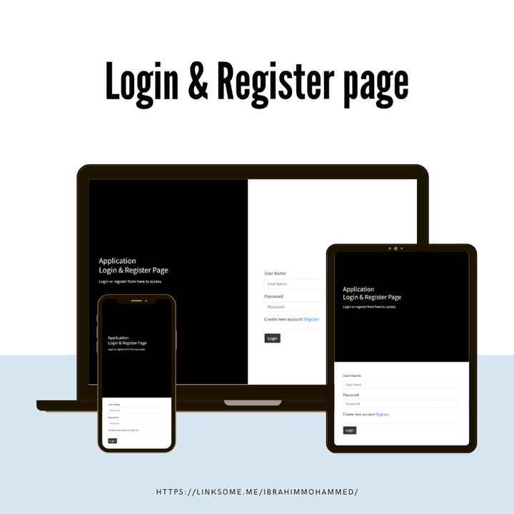 Responsive Login and Rigester page