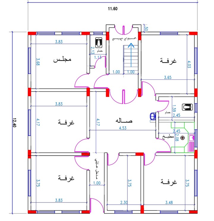 تخطيط وتصميم شقة سكنية