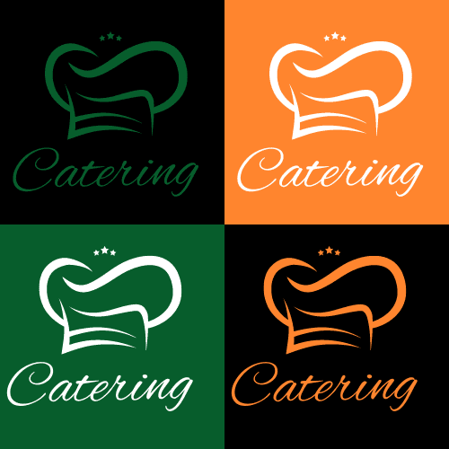 تصميم logo + هوية بصرية + qr code لمطعم Catering