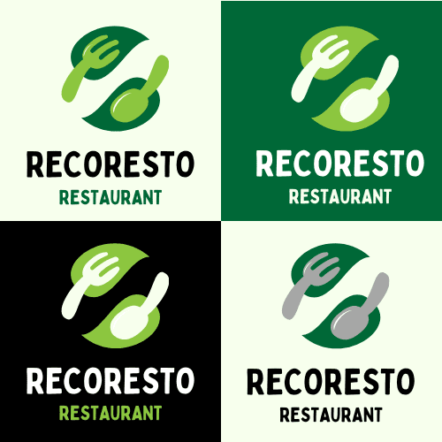 تصميم اعلانات Instagram post & logo لمطعم Recoresto