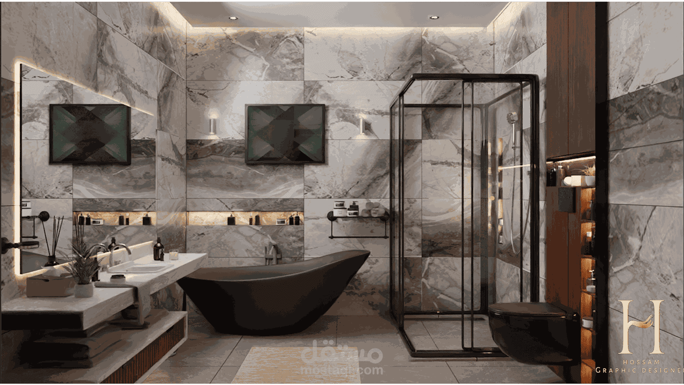 bathroom design and animation