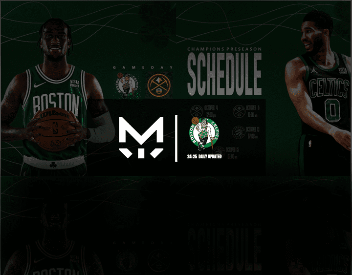 visual identity for Boston Celtics for 2024/2025 season (updated daily)