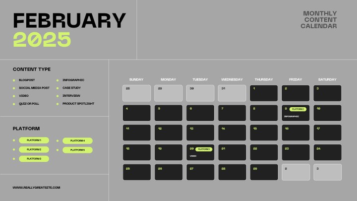 التقويم الشهري monthly calendar