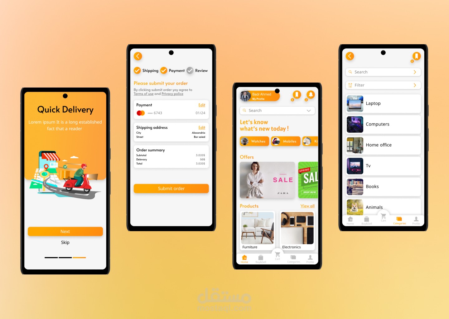 E-commerce mobile app