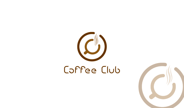 تصميم شعار مقهى coffee club