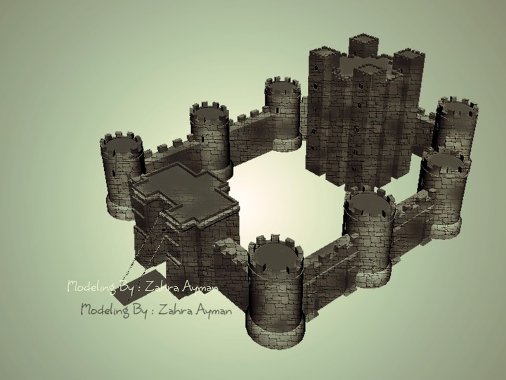 تصميم 3D لقلعة
