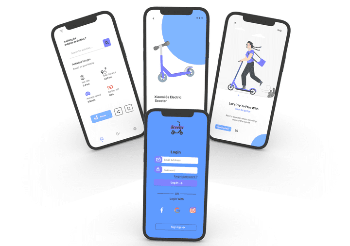 Scooter App ,, تصميم  (UX/UI)