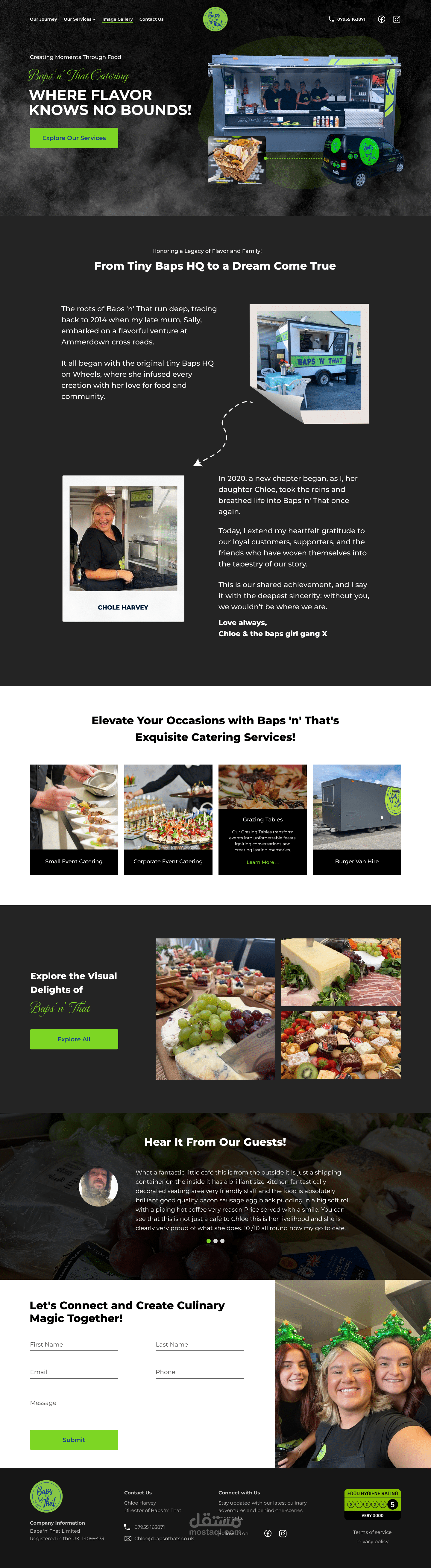 Catering Company Website