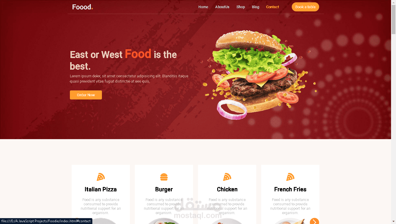 Responsive Resturant Website