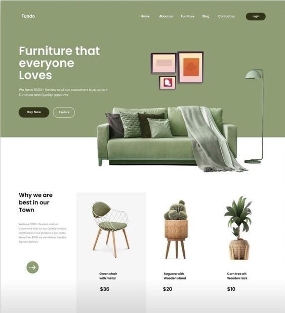 Furniture Website Design