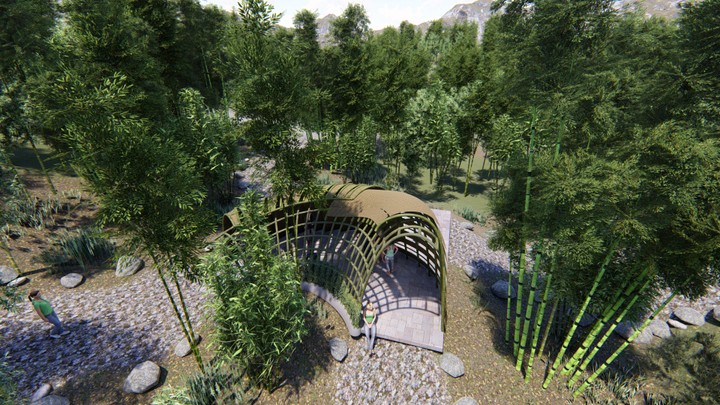 ONE WITH NATURE - bamboo pavilion World Bamboo Workshop Entry