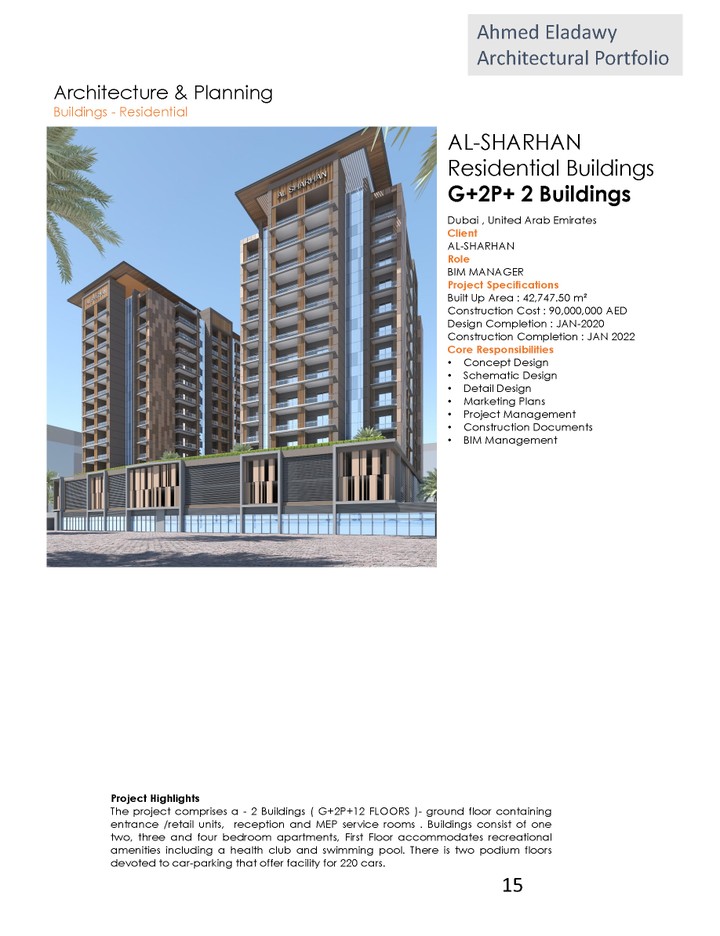 AL-SHARHAN  Residential Buildings  G+2P+ 2 Buildings