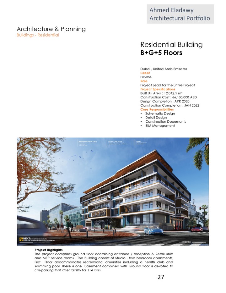 Residential Building B+G+5 Floors