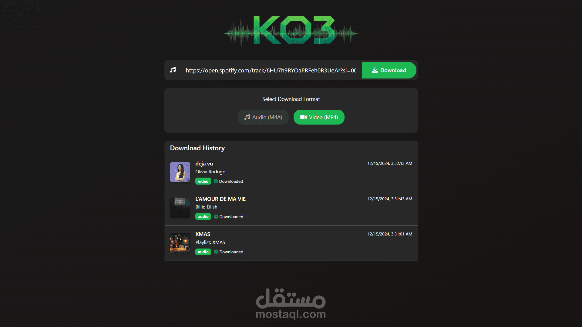 KO3 Music Player