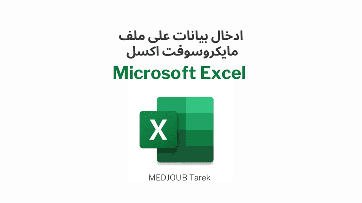 ادخال بيانات على ملف اكسل - Microsoft Excel