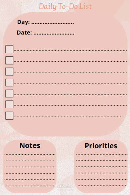 daily to do list