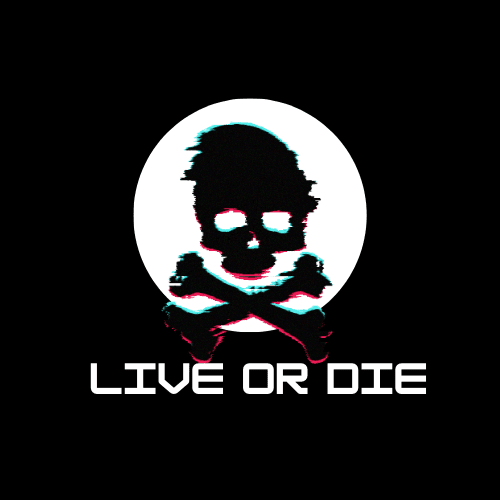 تصميم animated logo يحتوي علي  live or die