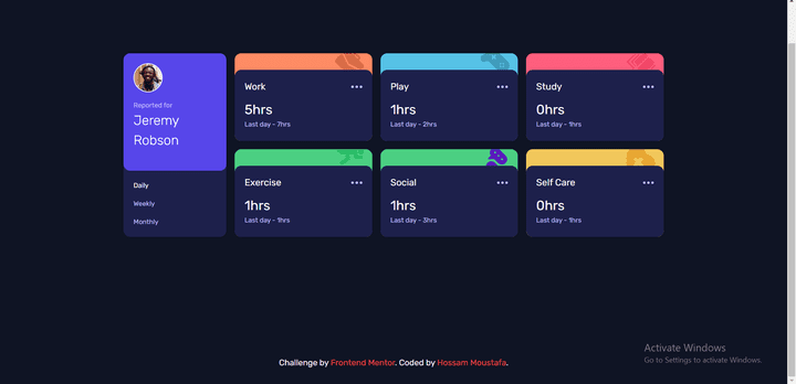 Time Tracking Dashboard