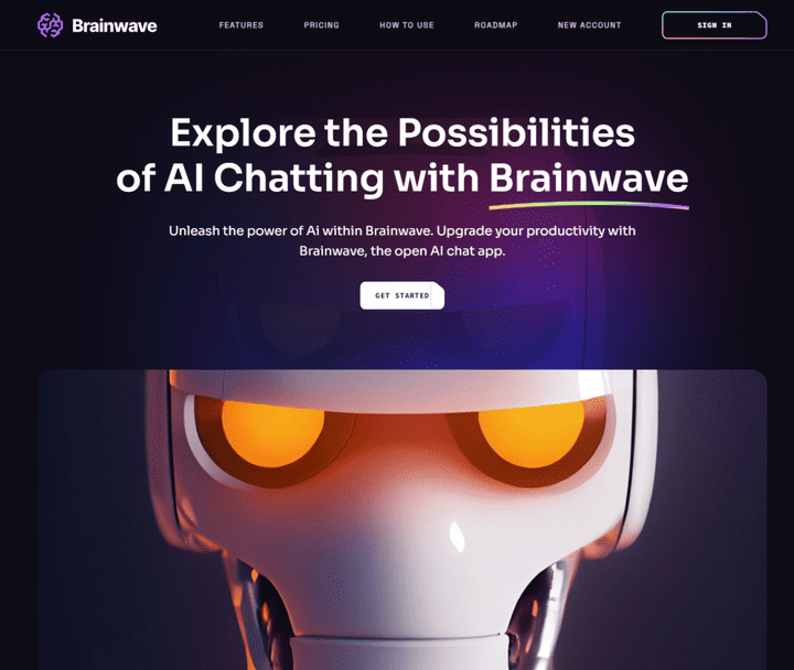 Brainwave Landing page website