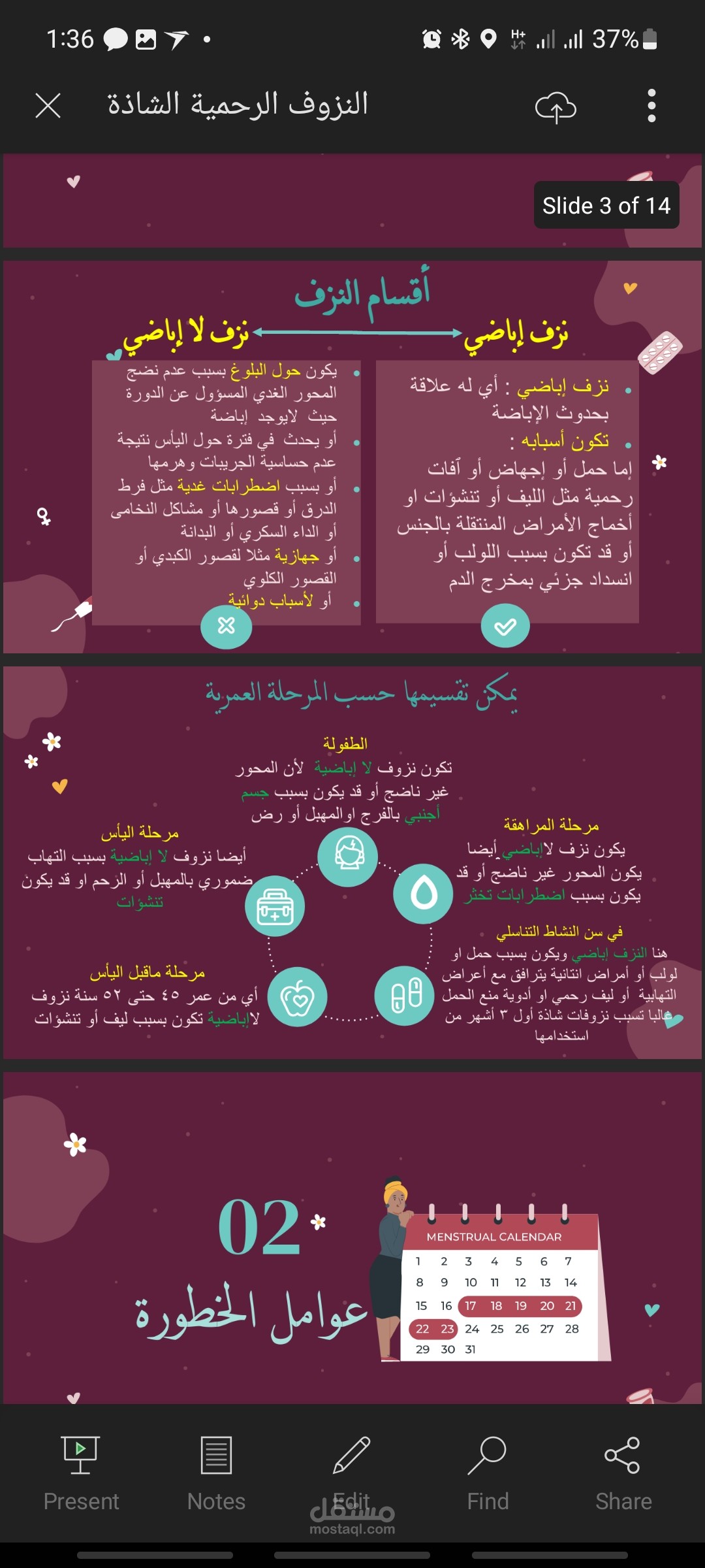 عرض تقديمي لمحاضرة طبية