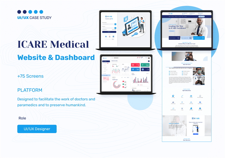 UI Design For "ICARE"(Medical Website)