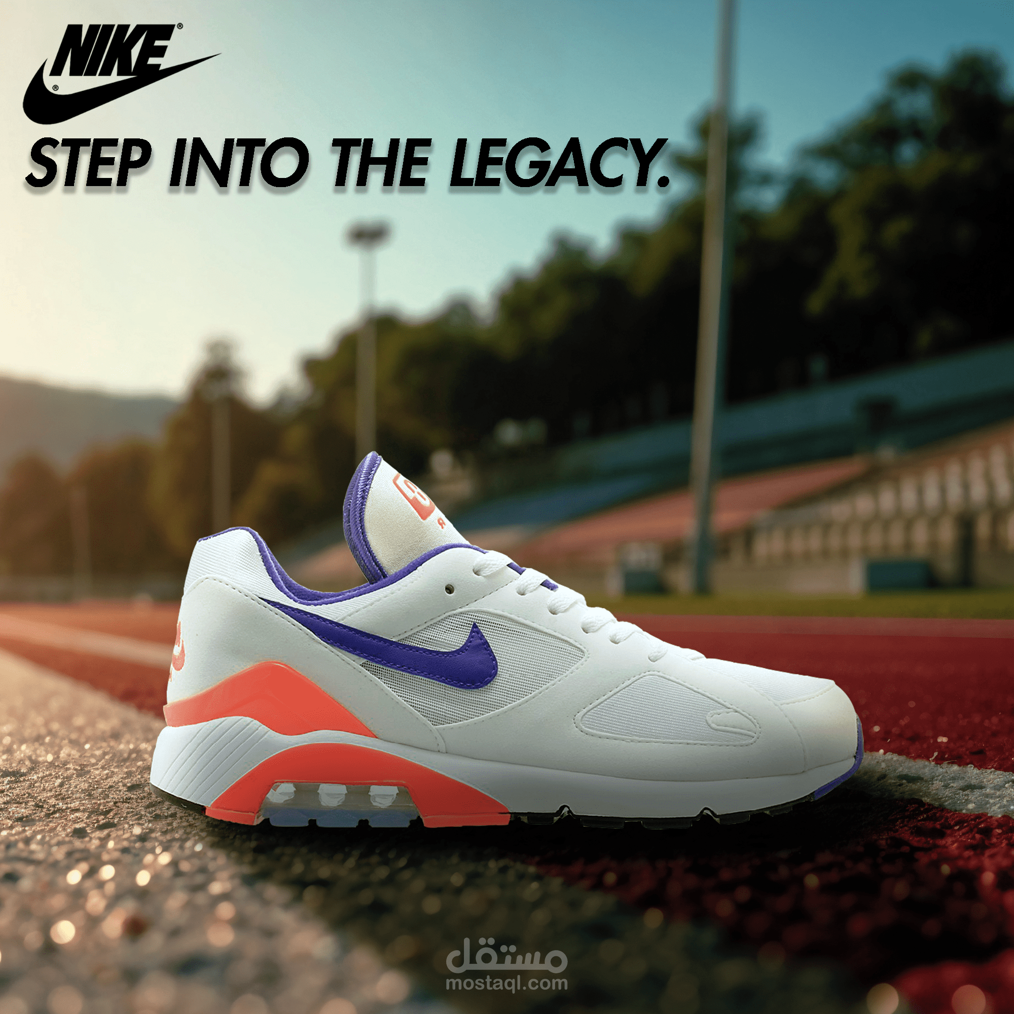 تصميم إعلان ترويجي لحذاء Nike