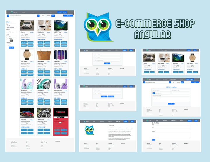موقع الكتروني لبيع المنتجات (Angular)