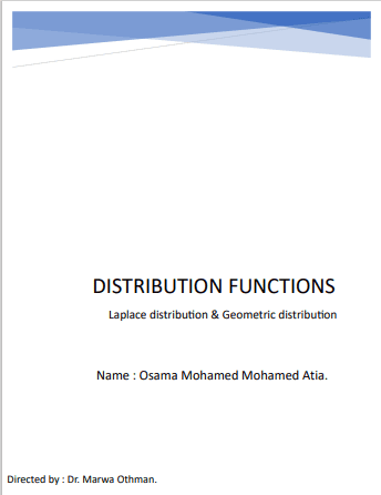 Laplace distribution & Geometric distribution