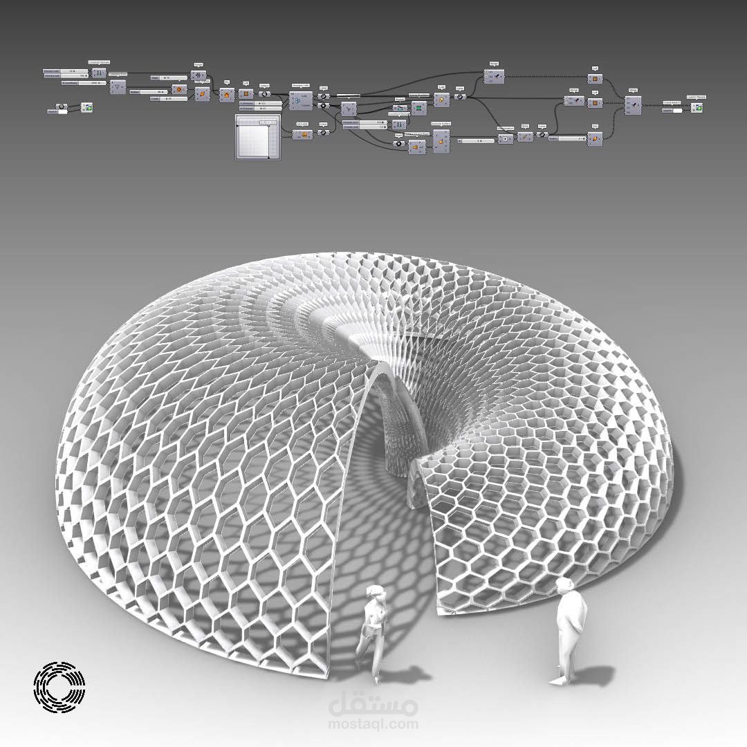 مجسم معماري ييرنامج rhino and grasshopper 3d