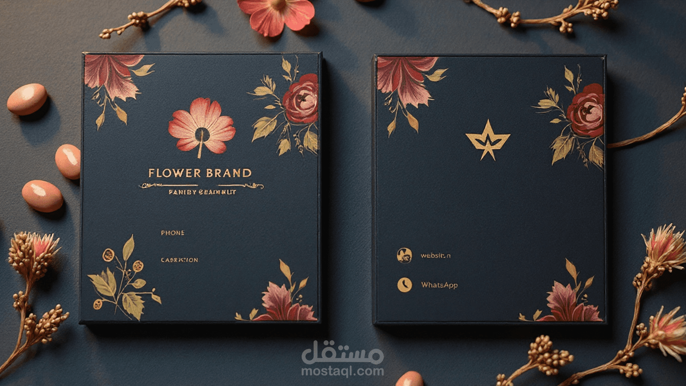 flower card both sides