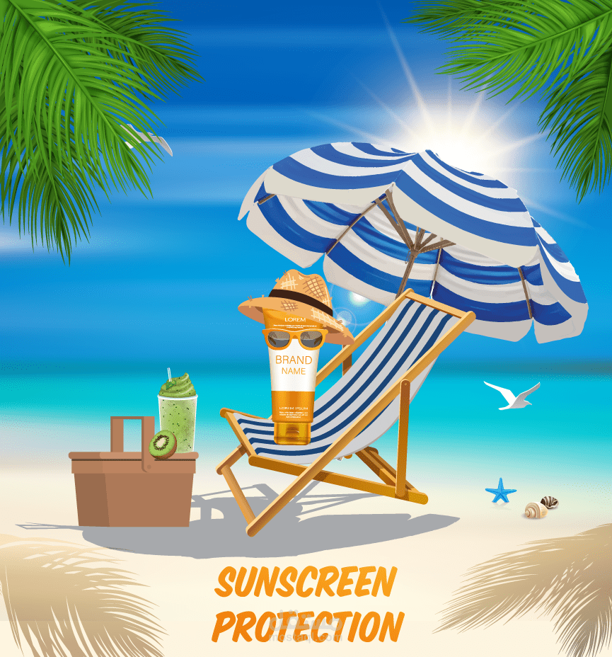 Sunblock ad poster