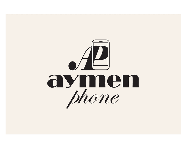 تصميم لوجو لمحل هواتف نقالة بأسم (أيمن فون aymen phone )