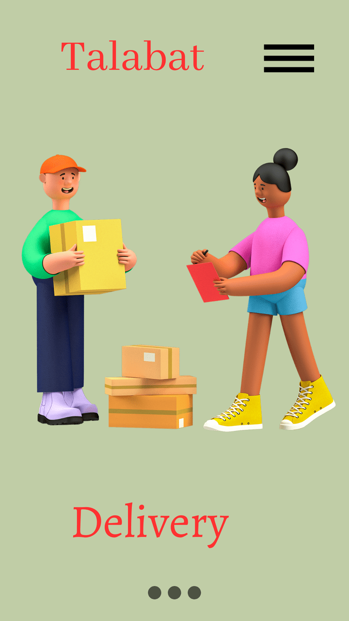Green 3D Illustrated Delivery Instagram Story